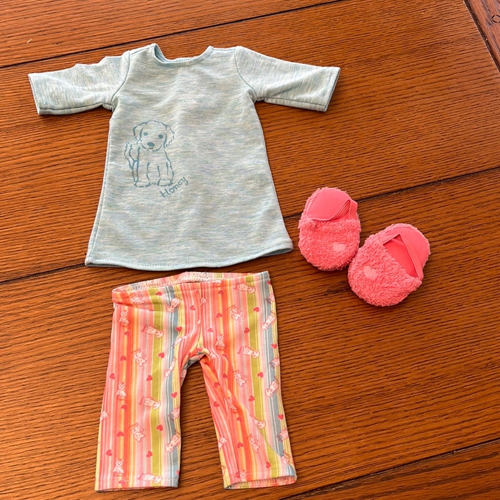 American Girl Doll Honey Pj Set